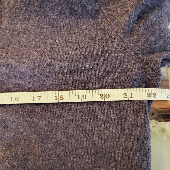 Banana Republic Quarter Zip Pull Over Men's Size Large Navy Blue Merino Wool - Picture 6 of 8